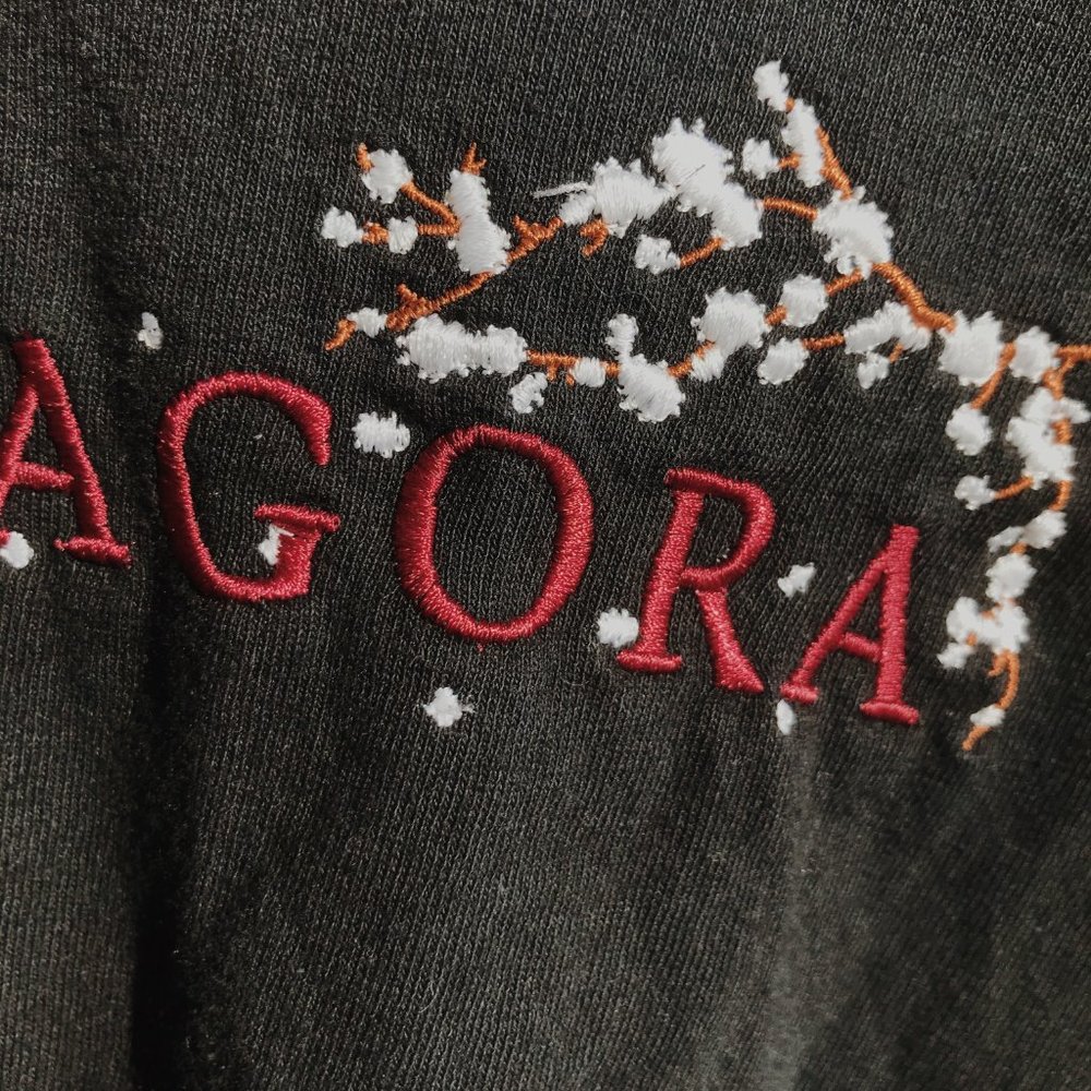 AGORA Mens Cherry Blossom Embroidered Tee - Picture 2 of 4